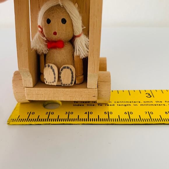 Vintage Wooden Dolly Ornament - Picture 9 of 9